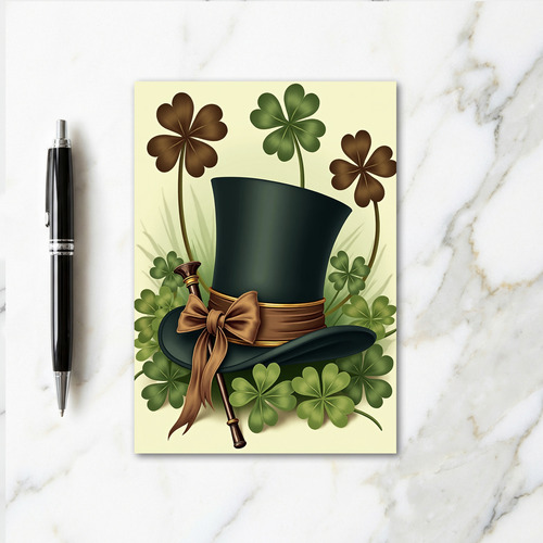 Shamrock Top Hat Pattern Card