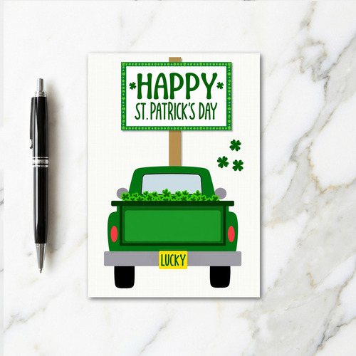 Shamrock Truck Happy Card