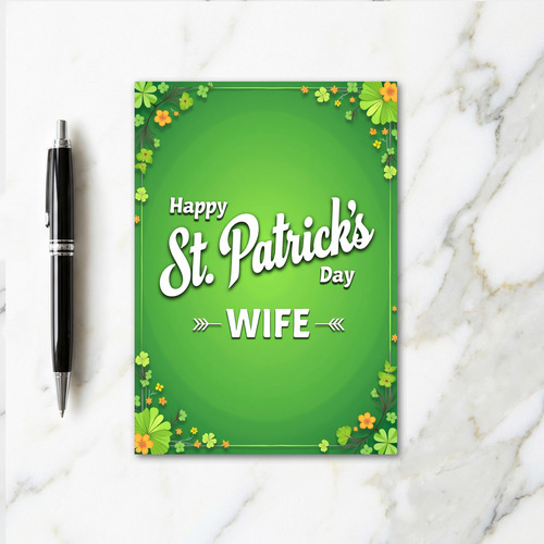 Shamrock Vines Wife Card
