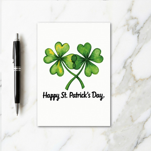 Shamrock Watercolor Art Card