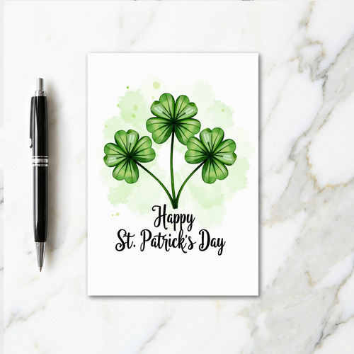 Shamrock Watercolor Card