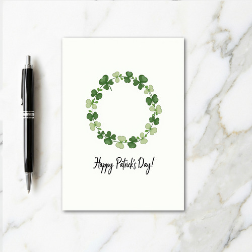Shamrock Wreath Greetings Card