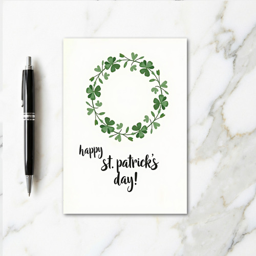 Shamrock Wreath Happy Day Card