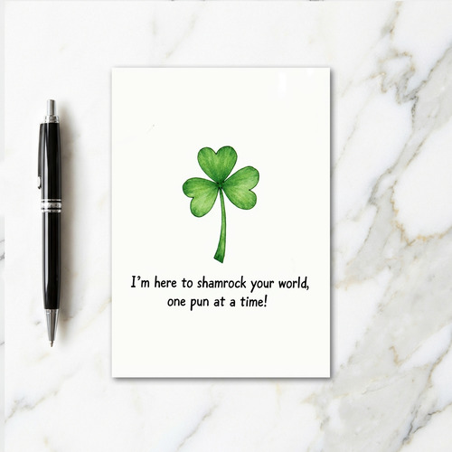 Shamrock Your World Pun Card