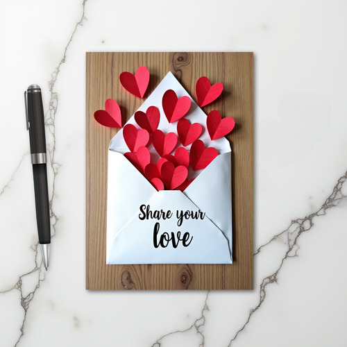 Share Your Love Hearts Card