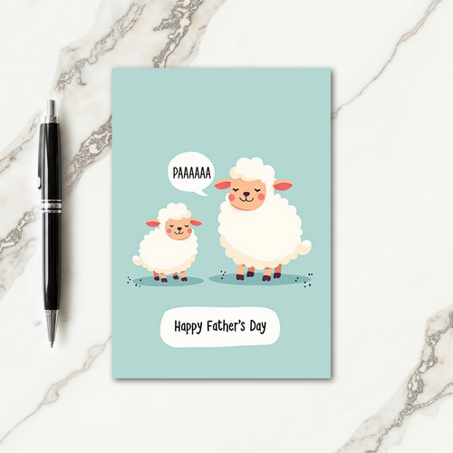 Sheep Art Fathers Day Card