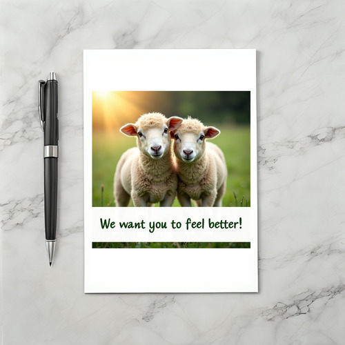 Sheep Friends Get Well Card