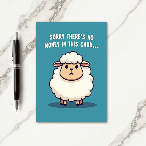 Sheepish Birthday Card