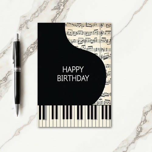 Sheet Music Birthday Card