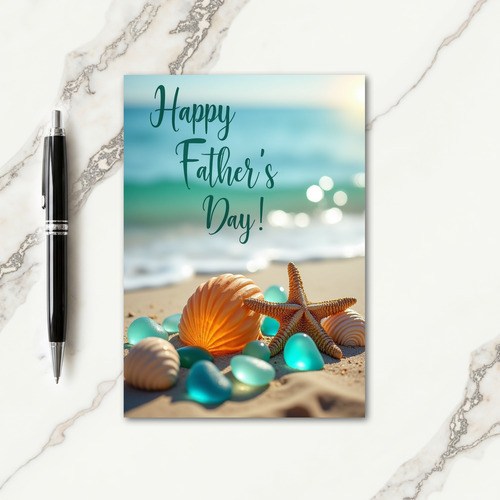 Shell Art Fathers Day Card