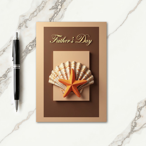 Shell Fathers Day Scene Card