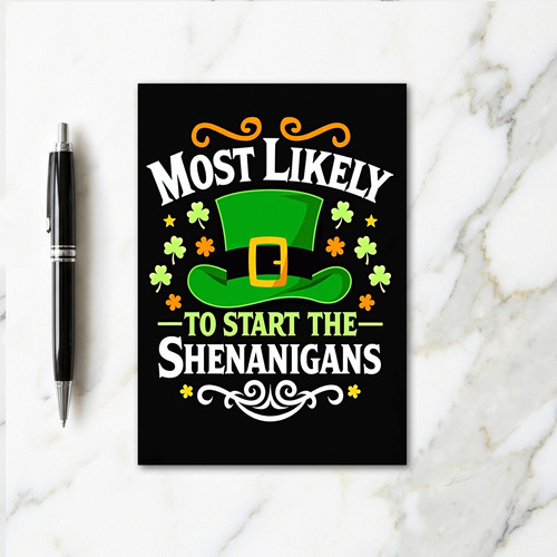 Shenanigans Start Here Card