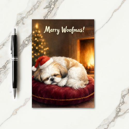 Shih Tzu Christmas Card