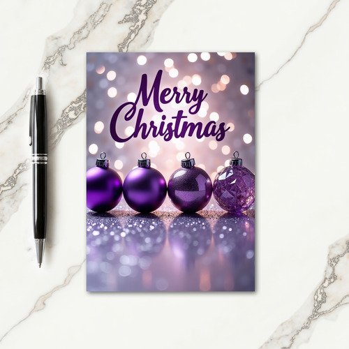 Shimmer Ornaments Christmas Card