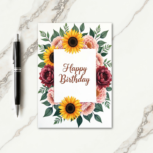 Shimmer Script Birthday Card