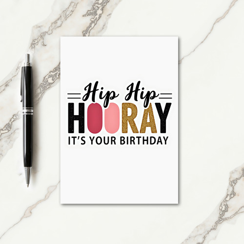 Shimmering Birthday Text Card