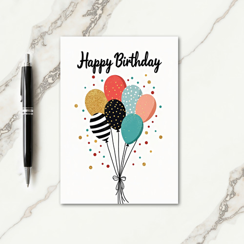 Shimmering Festive Birthday Card