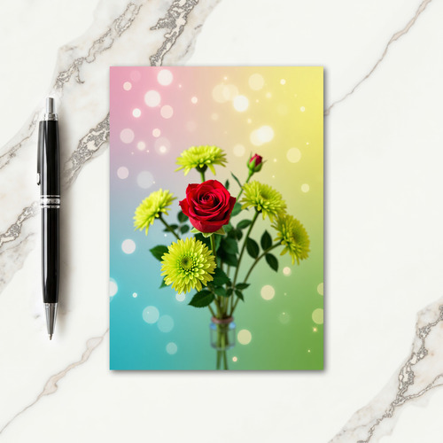 Shimmering Floral Bloom Card