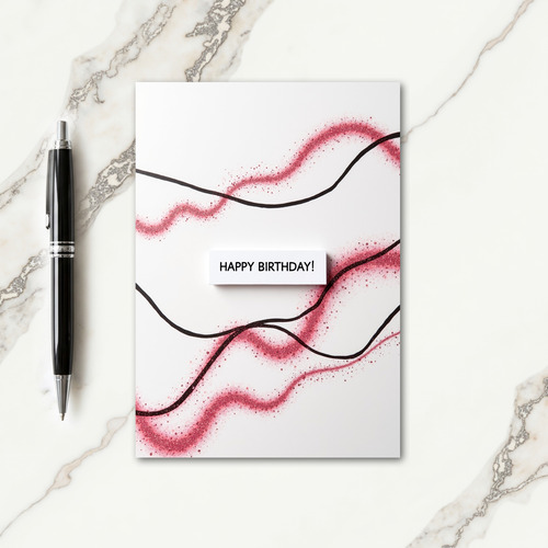 Shimmering Glitter Birthday Card