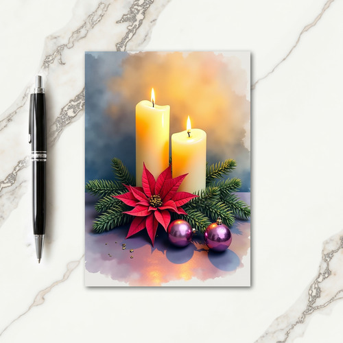 Shimmering Orbs Christmas Card