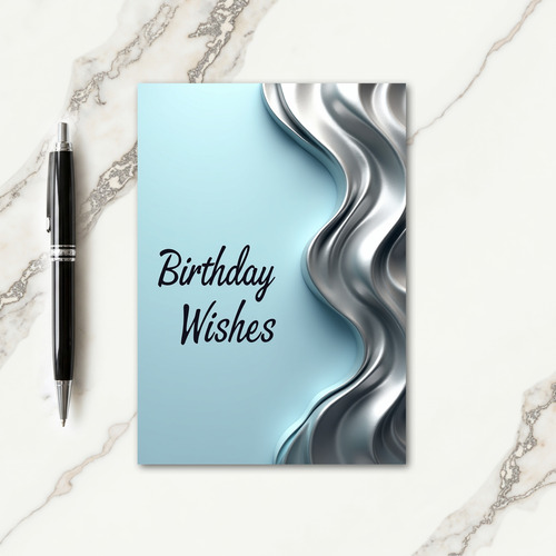 Shimmering Ribbon Birthday Card
