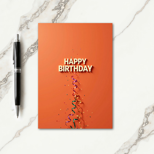 Shimmering Ribbons Birthday Card