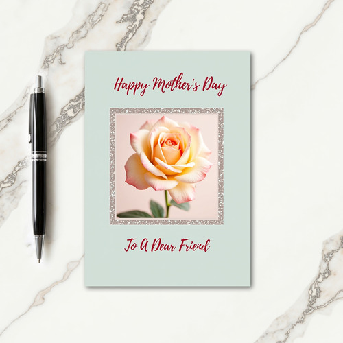 Shimmering Rose Mothers Day Card