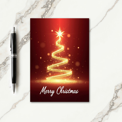 Shimmering Spiral Christmas Card