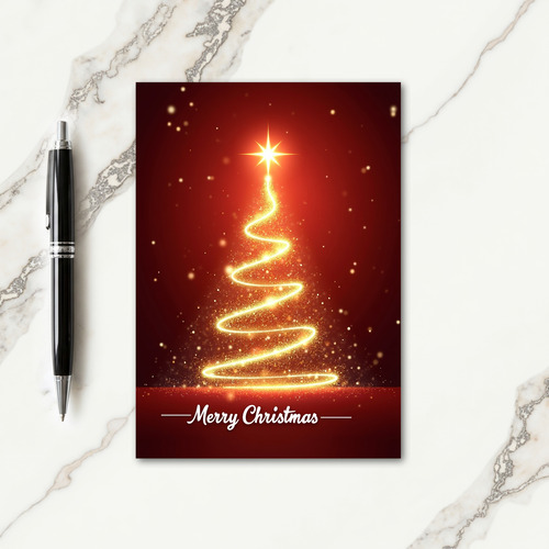 Shimmering Star Christmas Card