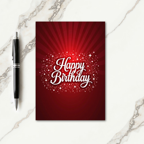 Shimmering Starburst Birthday Card