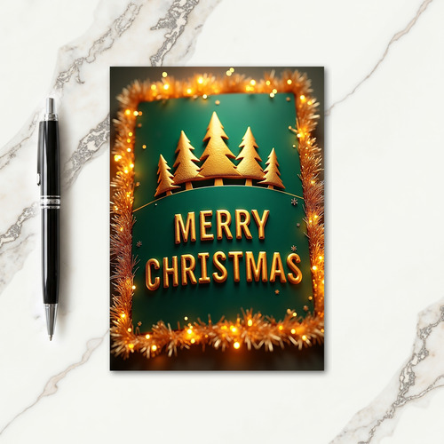 Shimmering Tinsel Christmas Card