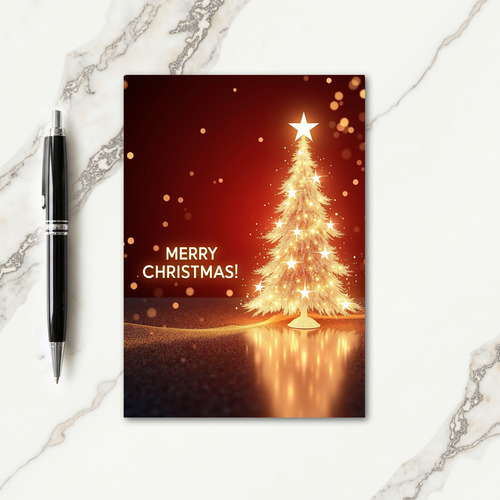 Shimmering Tree Christmas Card