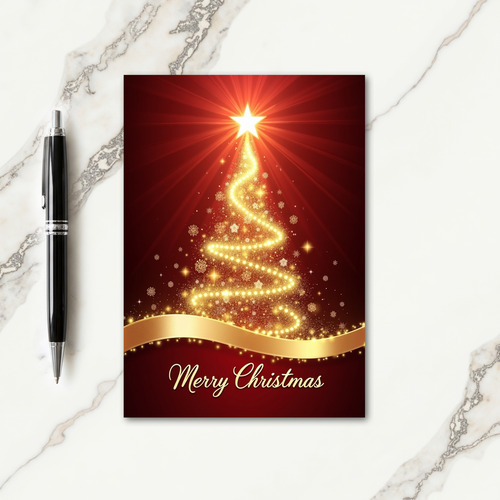 Shimmering Tree Holiday Card