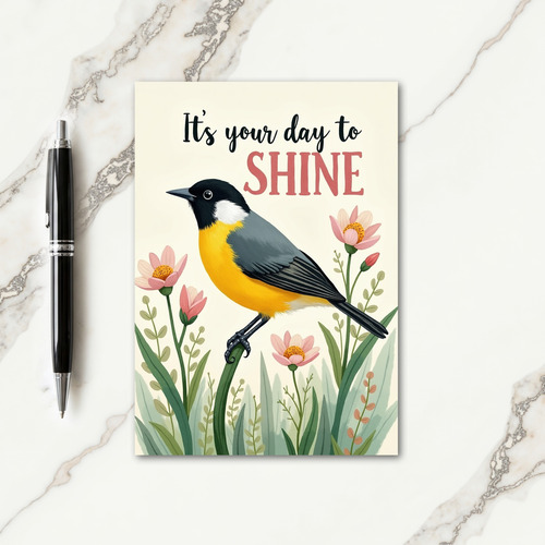 Shine Bird Birthday Card