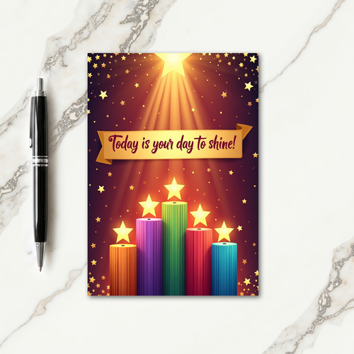 Shining Starry Birthday Card