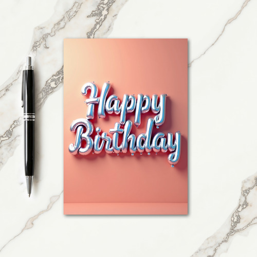 Shiny Balloon Birthday Card