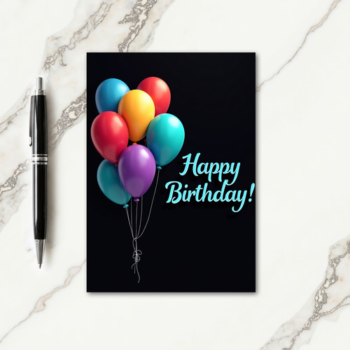 Shiny Orbs Birthday Card
