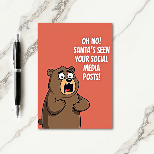 Shocked Creature Christmas Card
