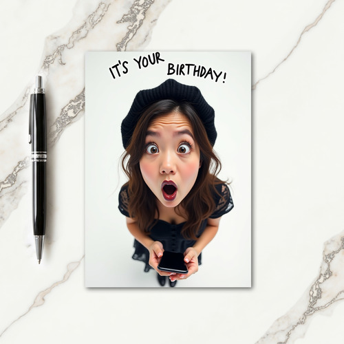Shocked Expression Birthday Card