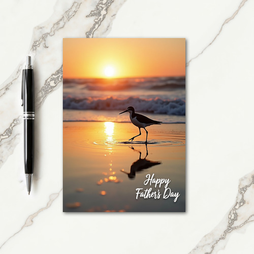Shorebird Fathers Day Photo Card