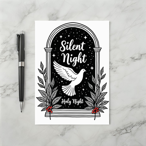 Silent Night Holy Christmas Card