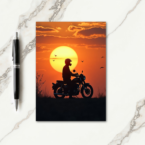 Silhouette Bike Fathers Day Card