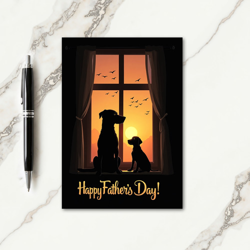 Silhouette Fathers Day Card