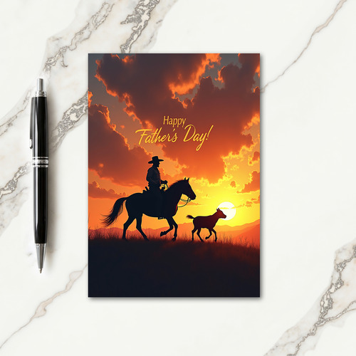 Silhouette Fathers Day Ride Card