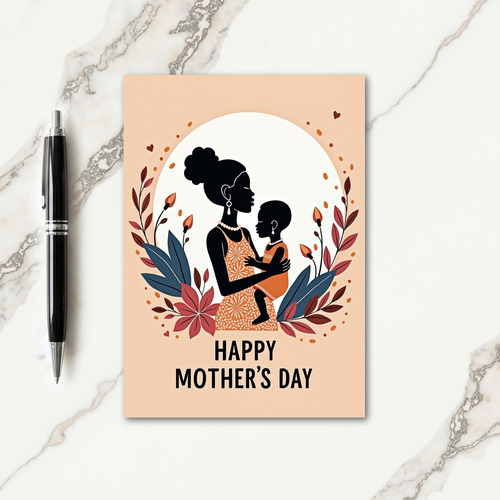 Silhouette Mothers Day Art Card