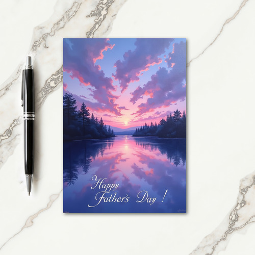 Silhouetted Fathers Day Art Card