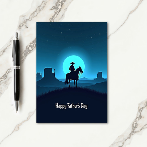 Silhouetted Fathers Day Card