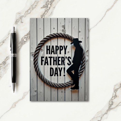 Silhouetted Fathers Day Wish Card