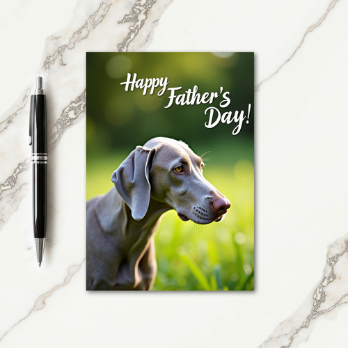 Silver Dog Sweet Fathers Day Card