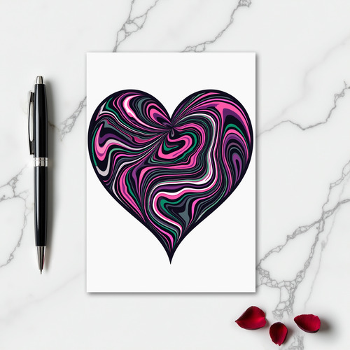 Simple Abstract Heart Card